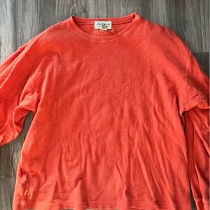 orange eddie bauer waffle shirt